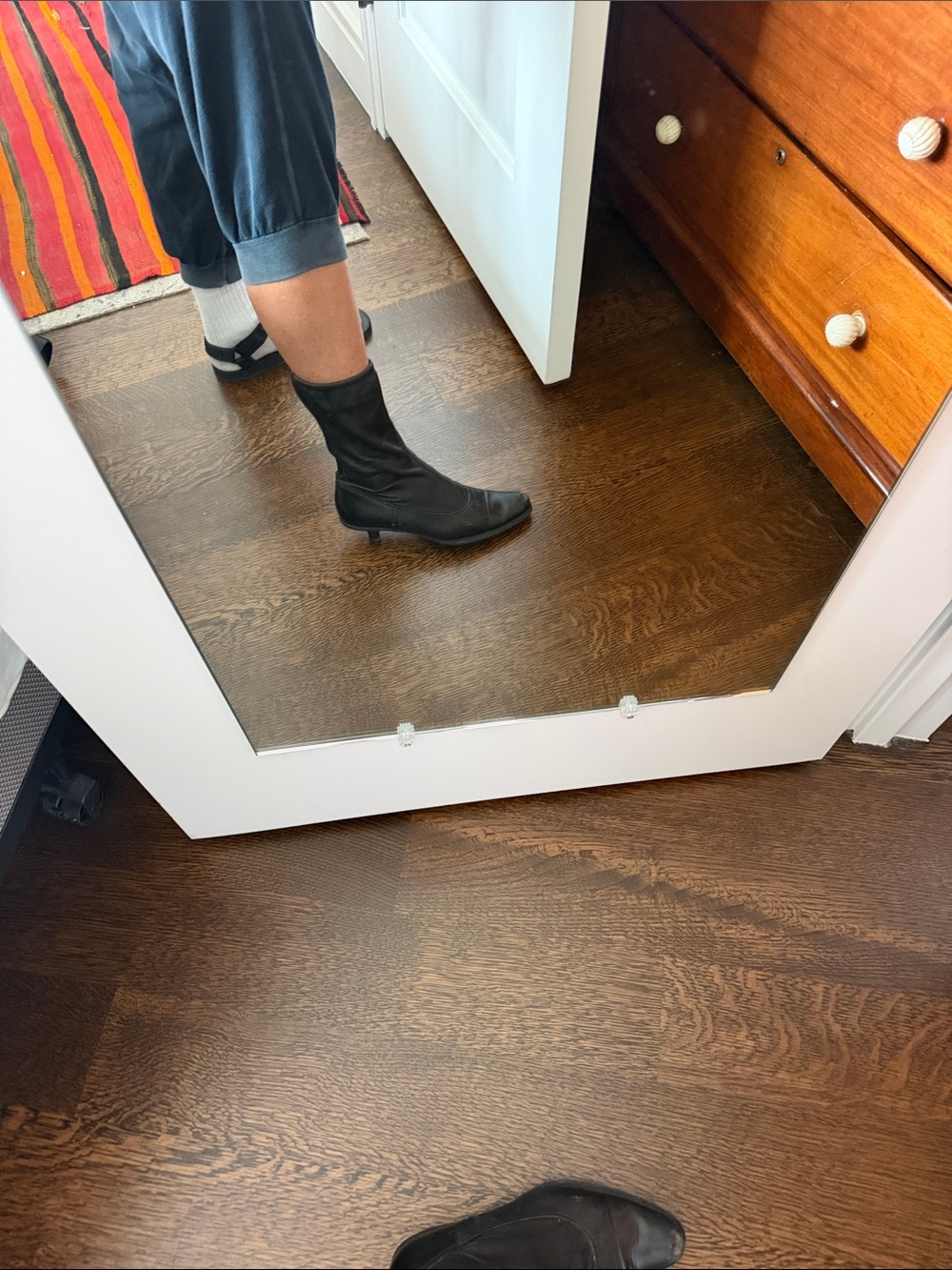 Miu miu Classic Black Women's Mid-Calf Leather Boots